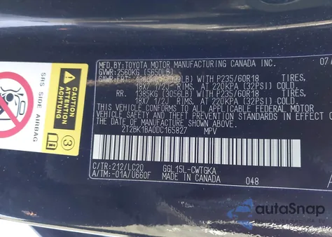 2013 Lexus Rx 350 z USA, uszkodzony, nr VIN 2T2BK1BA0DC165827